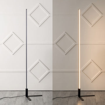 Potts 60.5" Modern Contemporary Aluminum/Iron Integrated LED Post Floor Lamp - JONATHAN Y